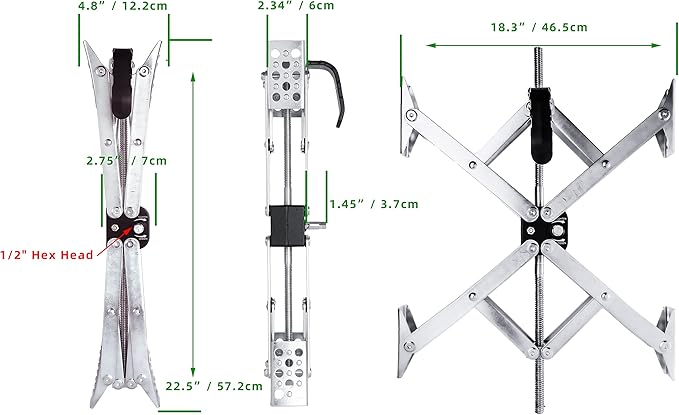 Wheel Chock X-Shaped Stabilizer (Allow Drill Adjust) Dual Axel RV Travel Trailer Camper Tire While Camping (XL-2 Pack)