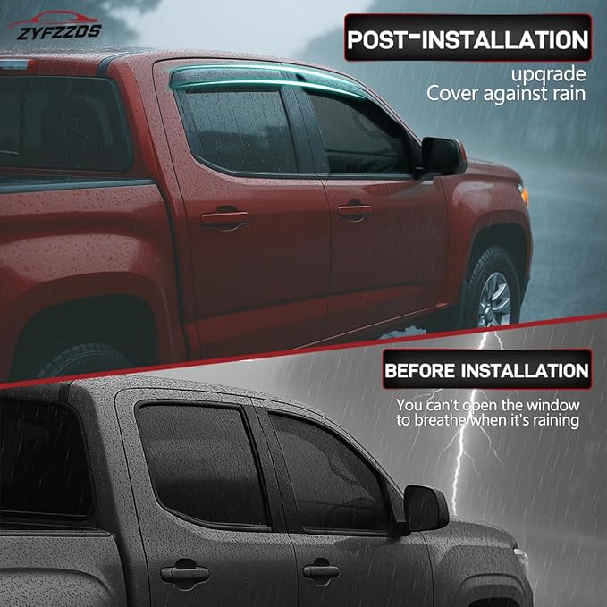 Window Visors Rain Guards Fit 2023, 2024, 2025 Honda CR-V Side Window Deflectors Vent Shades Sun Visors for Honda CRV Accessories 4PCS