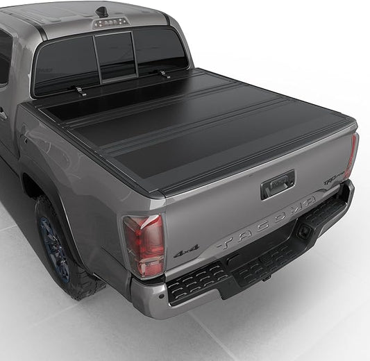 Tutel Low Profile Hard Shell Flip-Up Truck Bed Tonneau Cover|Fits 2016–2023 Toyota Tacoma 6'2" Bed (73.7") - TTLTMLPFU022