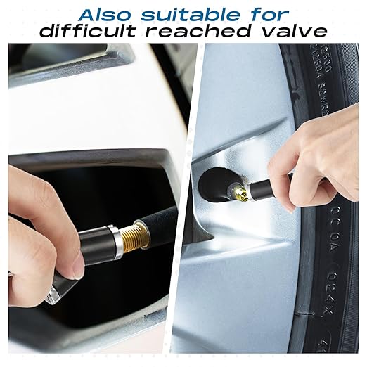 Tallew 20 Pack Dual Head Tire Pressure Gauge Heavy Duty Air Pressure Tire Gauge for Auto Truck Car RV Van Gage Range 10-150PSI, 1-10Bar (Black)