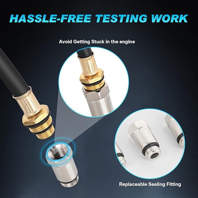 Nilight Engine Compression Tester Kit, 11 PCS with Spark Plug Tester, Automotive Cylinder Pressure Gauge Tool Set for Gasoline Engines