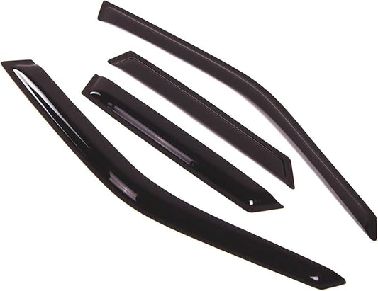 Tuningpros WD2-038 Dark Smoke 4 Pcs Set Window Visor (Outside Mount) Deflector Rain Guard Compatible with 1988-1996 Chevrolet Corsica