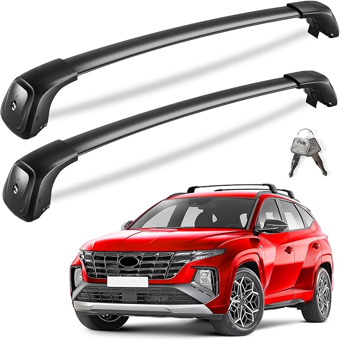 KINGGERI 260lbs Lockable Roof Rack Cross Bars Compatible with Hyundai Tucson 2022-2026 SE SEL N Line Limited NX4 Hybrid, Heavy Duty Anti-Theft Aluminum Roof Rails Crossbars Carrier Luggage Kayak