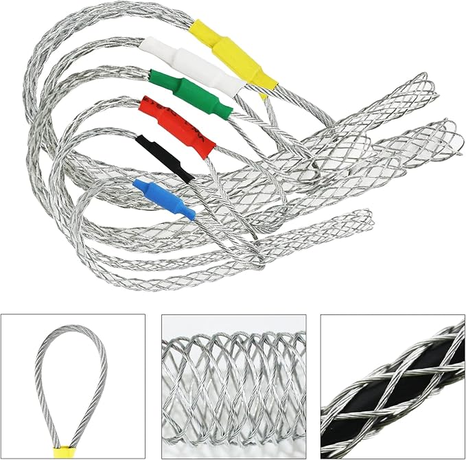 15-18MM Cable Pulling Wire Socks Grip Socks Net Mesh Cable Socks Grip Galvanizing Steel Cable Puller Wire Grip