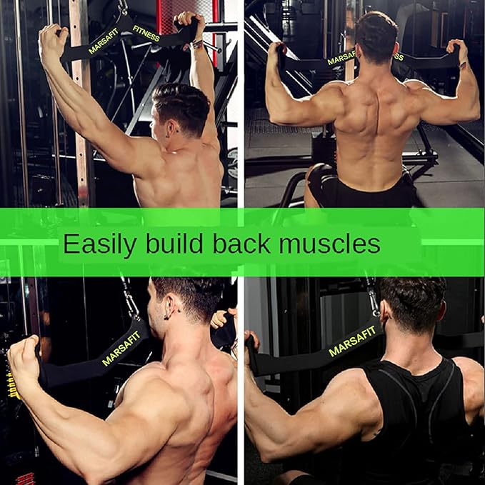 Ergonomic LAT Pull Down Bars, Back and Triceps Strength Training Equipment, LAT Pulldown Attachments, Cable Attachments for Home Gym