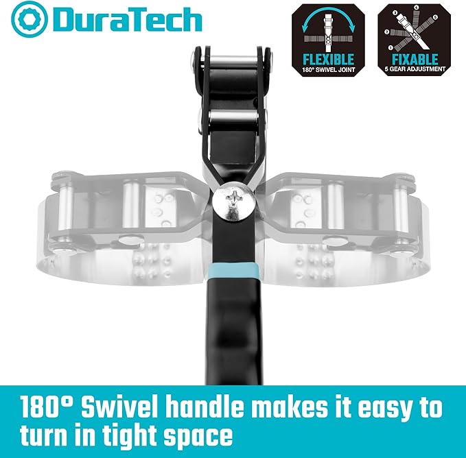DURATECH Small Swivel Oil Filter Wrench，5 Gear Adjustment Oil Filter Removal Tool Fits Filters 2-3/4" to 3-1/4", Ideal for Car Repair Tools