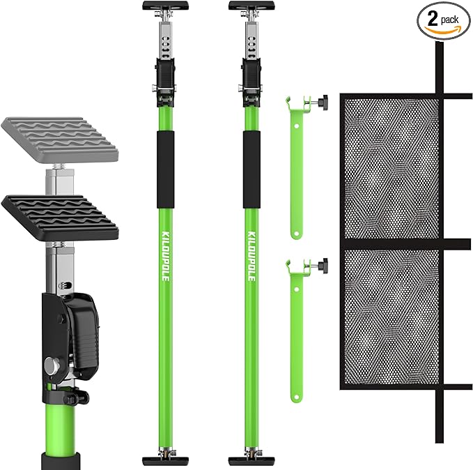 Adjustable Cargo Bars, 43" to 75" Non-Slip Truck Bed Divider, Cargo Bar for Pickup Truck Bed Cargo Bars for SUVs, Trailers, Vans, with Cargo Net Organizer and Divider Bar, 2-Pack