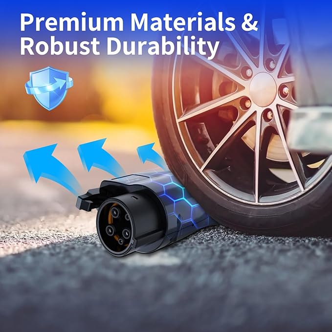 Tesla to J1772 EVs Charging Adapter, Tesla Charger Adapter Converter Up to 60Amp 250V AC, Compatible with Tesla Wall Connector, Destination/Mobile Chargers [Excludes Superchargers]