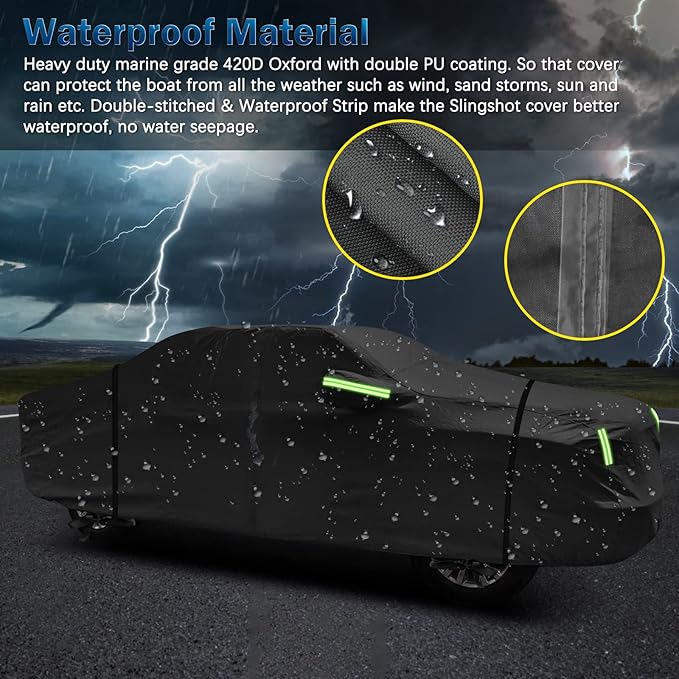 Car Cover for Toyota Tacoma Truck 2005-2025 for Xtra/Access/Double Cab SB (5'-6.125'), Outdoor Car Covers with Driver Side Zipper Windproof Heavy Duty Protection for Toyota Tacoma(UP to 212‘’L)