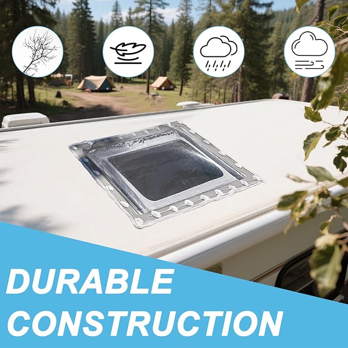 XMK 26" x 26" RV Skylight Replacement Outer Dome Fits 22" x 22" RV Skylight Shower Roof Cover Dome Openings for Camper Trailer Motorhome Fifth Wheel Food Truck (22"x22", Clear)