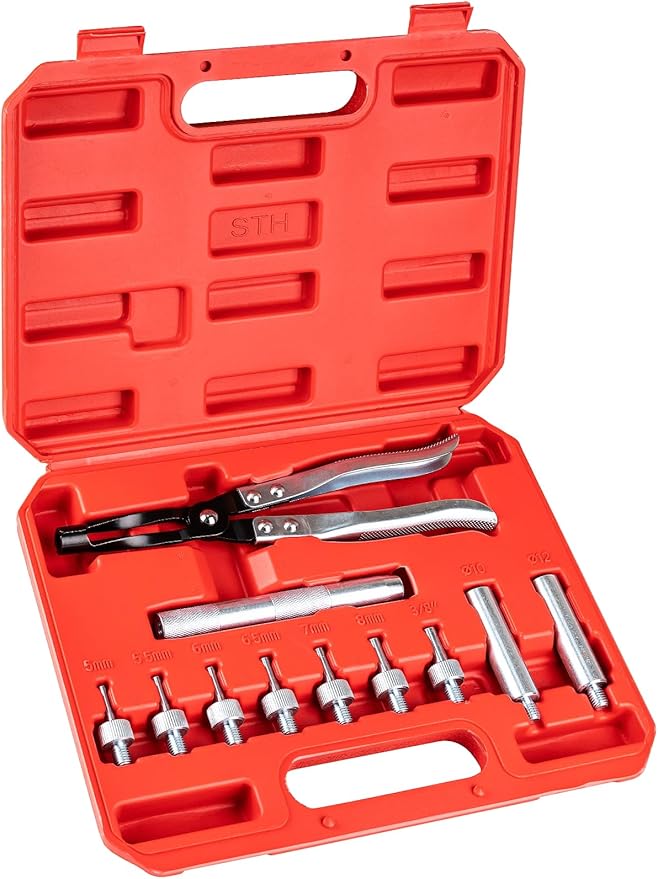 11PCS Valve Seal Removal Tool Disassembly Pliers, Equipped with a Variety of Socket Sizes, Fits Most Engine Valves