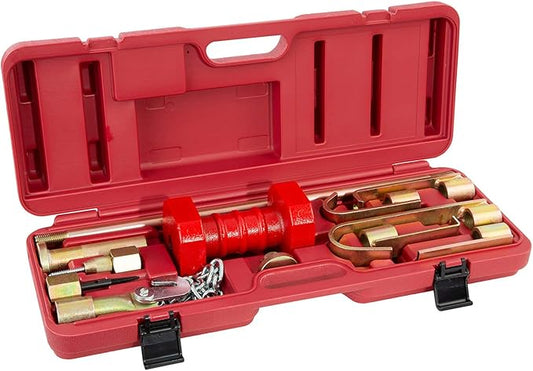 OEMTOOLS 25922 Dent Puller Kit, 10-Piece Drop Forged Steel Dent Removal Kit For Cars, Includes 12 lb. Slide Hammer, Hooks, Drivers, Fasteners, And Tools