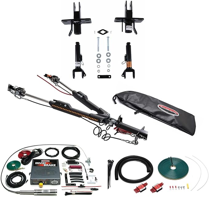 Roadmaster Nighthawk Tow Bar and Baseplate Combo with Smart Diode Wiring Kit for LED Bulbs & Invisibrake Braking System fits 2021-2024 Bronco with Metal Bumper | Includes Decal