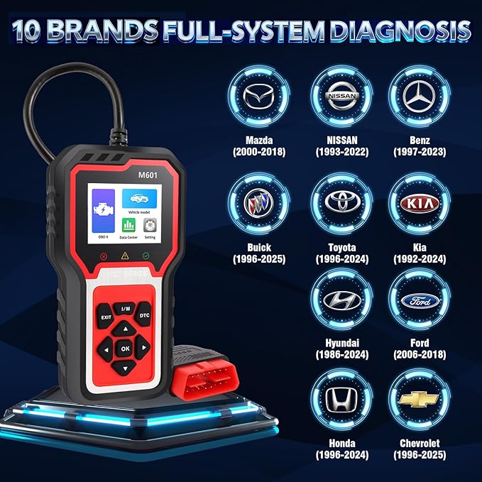 Enhanced OBD2 Scanner Diagnostic Tool - Enhanced Check Engine Code Reader with Reset, Full OBDII Functions & Live Data for All OBDII Cars 1996+，Home/DIY Scanner for car