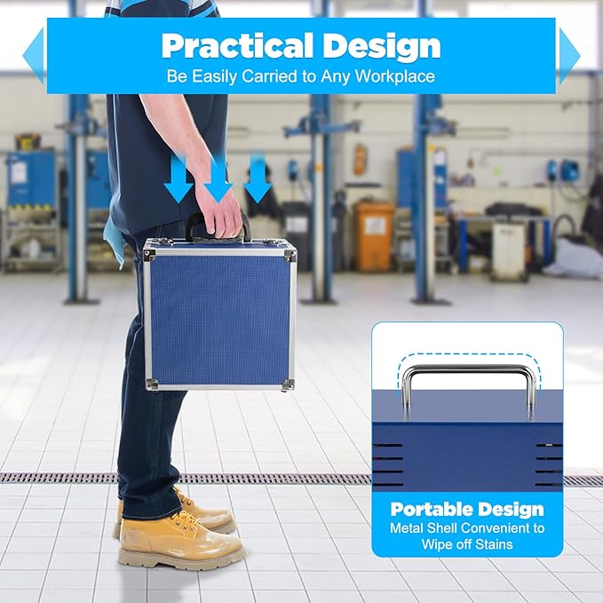 Electromagnetic Induction Dent Repair Tool, 110V Paintless Dent Removal Kit, 1.38kW Auto Body Dent Puller with Digital Display, Overheat Protection & Carrying Case