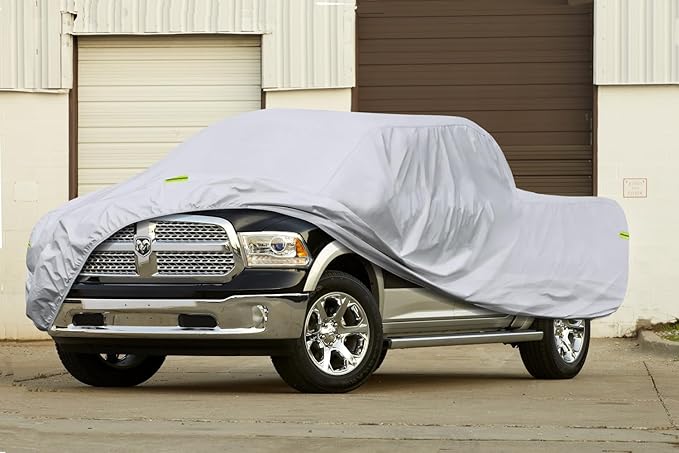 Truck Cover Waterproof Custom Fit RAM 1500 Crew 6.4' Bed (2009-2019), 6 Layers Heavyweight Pickup Car Cover Outdoor Indoor Sun UV Rain Snow Wind Protection.