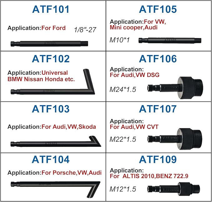 Prokomon 3 Liters Transmission Fluid Pump Oil Filling Filler System Fluid Transfer Pump Tool with 8 ATF Adapters