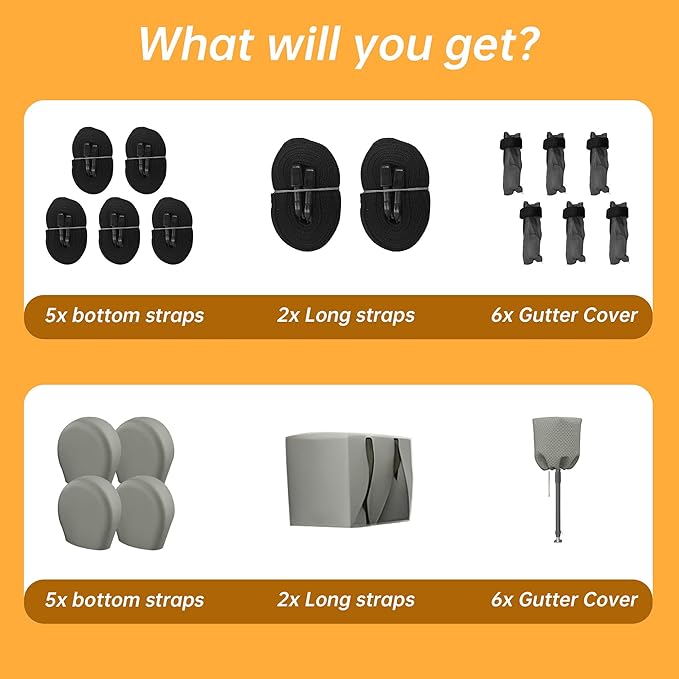 RV Covers for Travel Trailers, 30-33ft Heavy Duty Camper Cover, 7 Layers Extra-Thick Waterproof Toy Hauler Cover with 4 Tire Covers, Jack Cover and Wind Straps