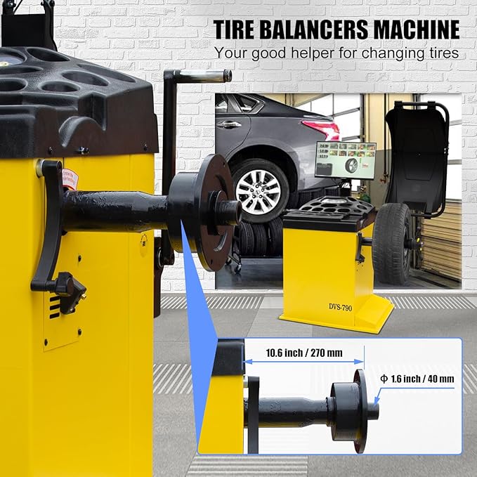 24'' Rim 1.5HP Tire Changer and 10''-24'' Rim Tire Balancer Combo and 3HP Oil-Free Air Compressor for Tire Repair and Wheel Balancing Garage Shop Equipment w/ 1 Year Full Warranty