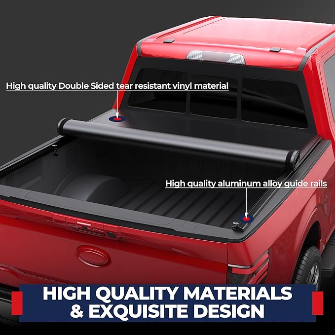MOSTPLUS Roll-Up Soft Vinyl Truck Bed Tonneau Cover Compatible for 2009-2014 Ford F150 F-150 Styleside 5.5FT Bed -66inch
