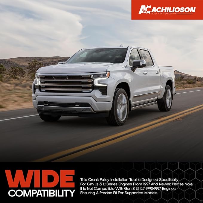 for GM 25264 Harmonic Balancer Puller and 551141 Crank Pulley Install Tool Harmonic Balancer Installation Tool Replacement for GM LS Series Engines 1997-UP