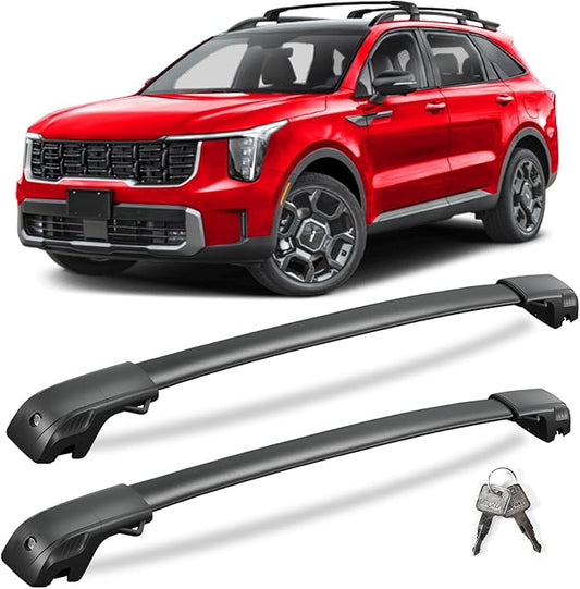 KINGGERI 220lbs Lockable Roof Rack Cross Bars Compatible with Kia Sorento X-Line & X-Pro 2021-2026 with Raised Side Rails, Heavy Duty Aluminum Roof Rails Crossbars Luggage Accessories