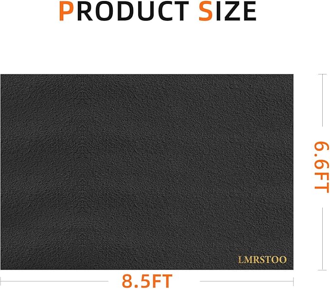 6.6 x 8.5 Ft Oil Spill Mat, Garage Floor Mats for Under Car, LMRSTOO Waterproof Backing Absorbent Mat Protects Floors, Garage Absorb Oil Quickly, Reusable, Washable, Durable（PE）