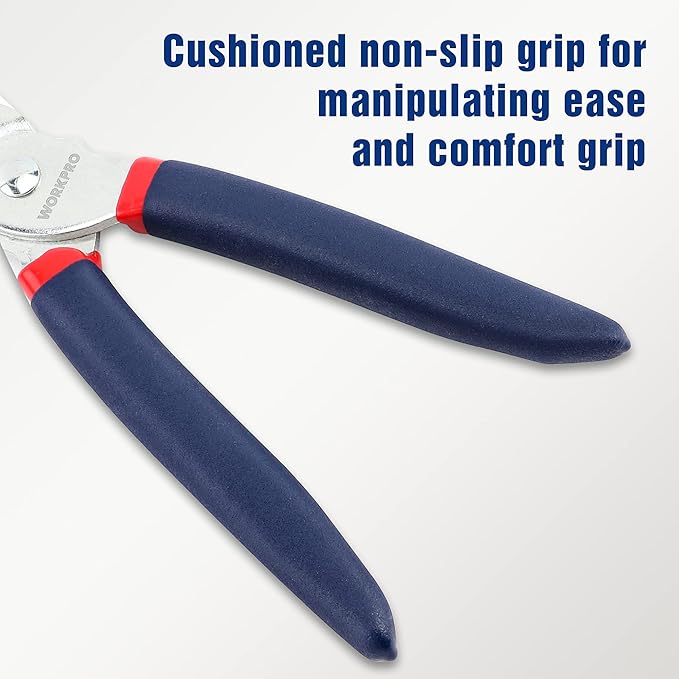 WORKPRO Hog Ring Pliers with 500 Pcs 3/4" Hog Rings, Galvanized Steel Hog Rings Perfect for Furniture Upholstery, Auto Upholstery, Plastic Meat & Sausage Casings