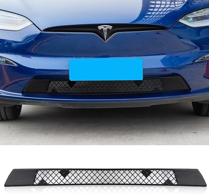 For Tesla Model X 2025 2024 Front Grill Mesh Insert, Grille Grid Inserts Air Inlet Vent Grille Cover Guard Replacement with Insect Protection Accessories for Model X 2025 2024 2023 2022
