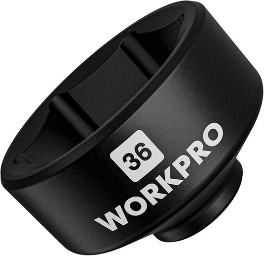 WORKPRO 36mm Oil Filter Socket Wrench, Oil Filter Removal Tool, Oil Filter Change Set, Ideal for Some Ford F250, BMW, Mini, Volvo, Audi, VW, Porsche Vehicles