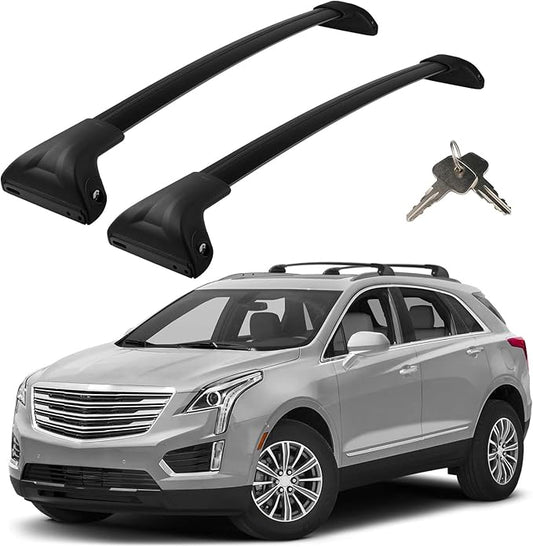 Roof Rack Cross Bars Compatible with Cadillac XT5 2017-2025, Adjustable Aluminum Heavy Duty 300 LBS Anti-Theft Lock Cargo Carrier Rooftop Crossbar Accessories for Bike, Basket, Snowboard,Luggage,Kayak