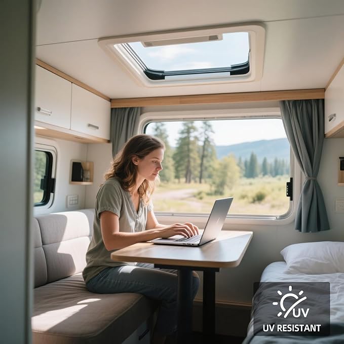 XMK 34" x 18" RV Skylight Replacement Cover,RV Skylight Shower Outer Dome Fits 14" x 30" Openings Replacement for Campers Trailer Fifth Wheel Food Truck Motorhome Roof, Impact Resistant (Clear)