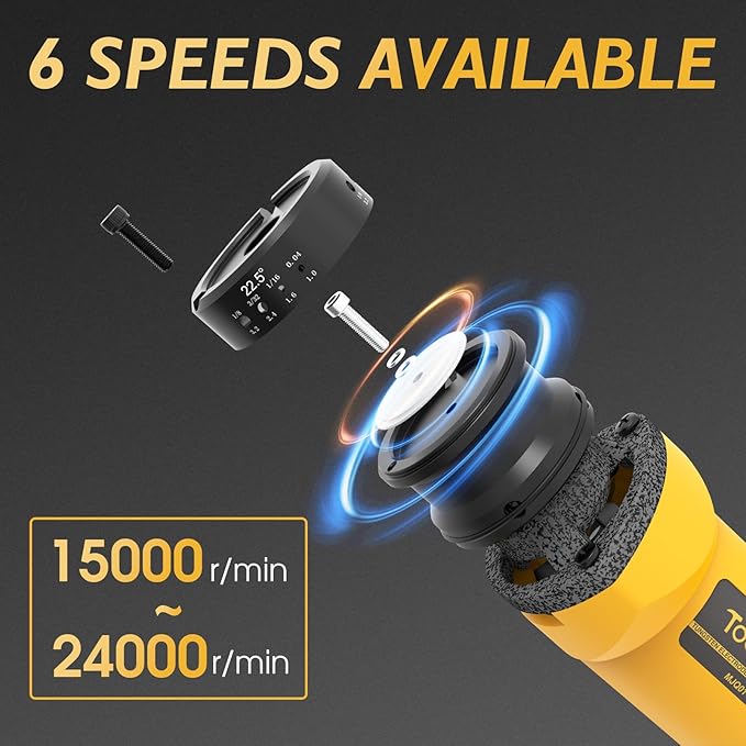 TOOLIOM 110V Tungsten Electrode Sharpener for TIG Welding with Dust Shield,4-Size & 3-Angle Handheld Electrode Tungsten Grinder,TIG Welding Rotary Tool with Flat Grinding Block, Cut-Off Slot