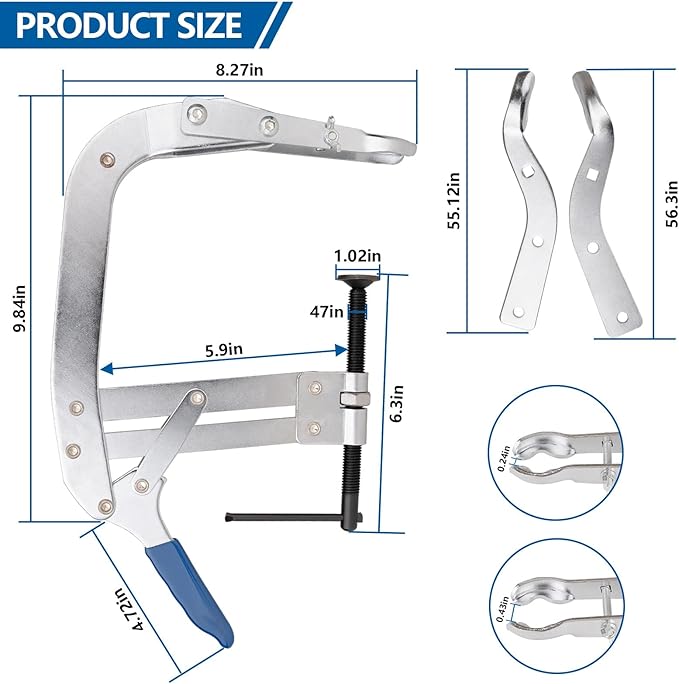 8inch Valve Spring Compressor, Valve Spring Compressor Tools, Valve Compressor Tool, Multi-Function Spring Pulling and Dismantling Tool, Suitable for Most Cars