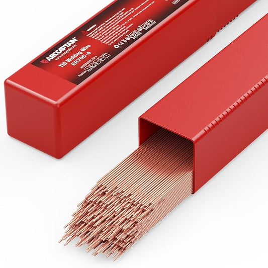 ARCCAPTAIN Mild Steel TIG Welding Rod ER70S-6, Welding Wire Filler Rod, 1/16" X 16", 5LB