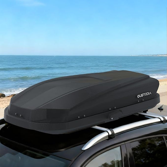 Hard Shell Roof Cargo Carrier with Security Keys, Roof Box, Cargo Box, 62.52 (L) x32.48 (W) x 13.19(H) Inches, 14 Cubic Feet (Tool-Free Install), Diamond Black