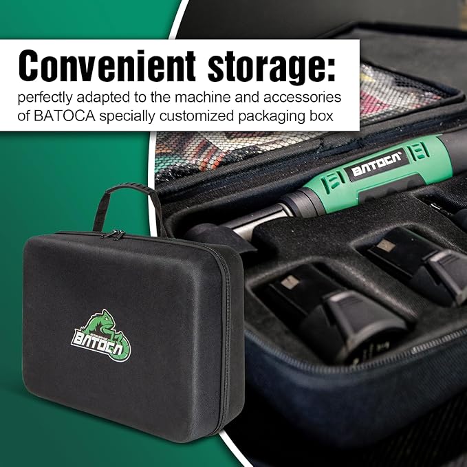 BATOCA S6 Mini Polisher Cordless Polisher for Car Detailing, 2x2.0Ah Batteries, 0mm Rotary Buffer, 3mm and 12mm Dual Action Polisher 1-3 Inch, 2 Different Speeds Heads Systems, 4.2k-21k or 1-5k RPM