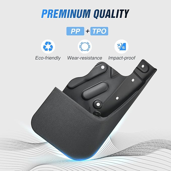 Nilight Mud Flaps for Toyota Tundra 2022 2023 2024 2025, No Drilling Precision Fit Exterior Accessories Heavy-Duty Splash Guards Protection, Front & Rear Set