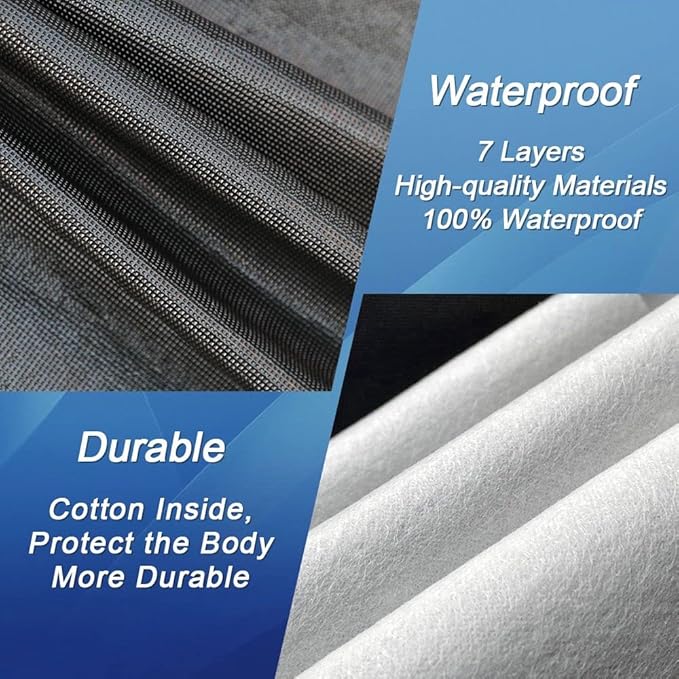 Truck Cover Waterproof Custom Fit Chevrolet Silverado Regular 8' Bed (2019-2025), 7 Layers Heavyweight Pickup Car Cover Outdoor Indoor Sun UV Rain Snow Wind Protection.