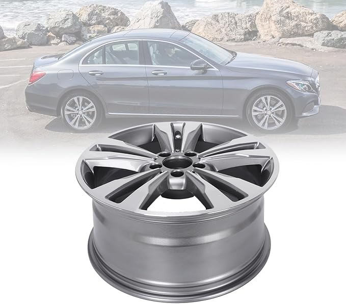 New 18" x 8.5" Rear Aluminum Alloy Replacement for OE Wheel Rim Compatible with C300 C350 2015-2018, 85371, Fits for Rear Wheel Only