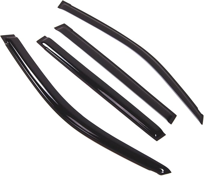 Tuningpros WD2-847 Dark Smoke 4 Pcs Set Window Visor (Outside Mount) Deflector Rain Guard Compatible with 2010-2016 Lexus GX460