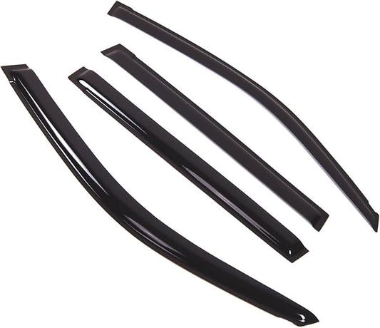 Tuningpros WD2-847 Dark Smoke 4 Pcs Set Window Visor (Outside Mount) Deflector Rain Guard Compatible with 2010-2016 Lexus GX460