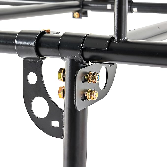 Universal Steel Over-Cab Truck Bed Rack Contractor Pickup Lumber Full Size Rack Adjustable for Kayak, Ladder, Surfboard, Lumber