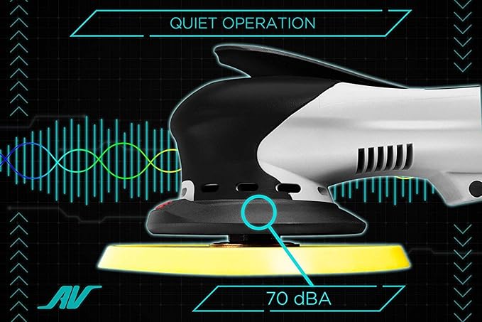 AirVANTAGE 5" Palm-Style, 2nd Generation Industrial Advanced Electric Sander Central-Vacuum with Low-Profile Pad (3/32- Hook & Loop)
