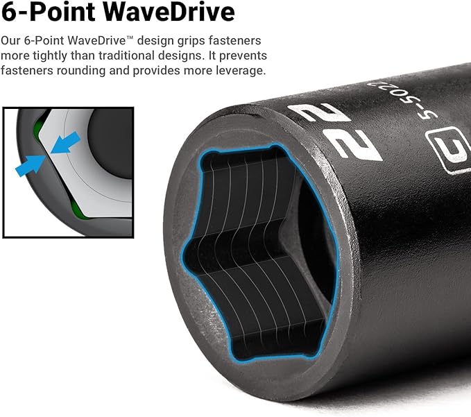 Capri Tools Deep Impact Socket, 1/2-Inch Drive, 6-Point, Metric (36 mm)