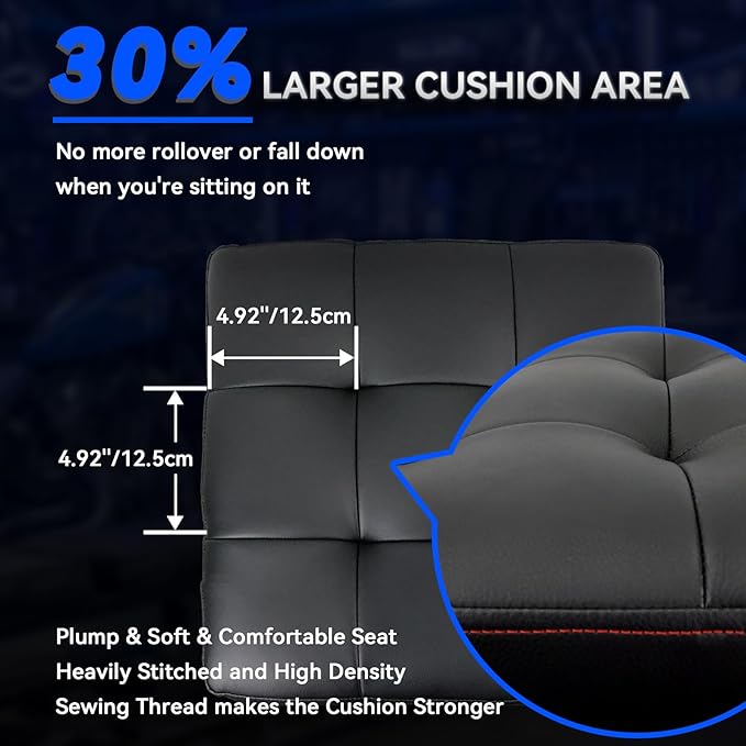 Rolling Creeper Garage Shop Seat for Men, Padded Mechanics Stool with Tool Tray Storage for Garage, Rolling Workshop Stool with Wheels, Auto Creeper Seat, 330 LBS Capacity, Heavy Duty, Blue