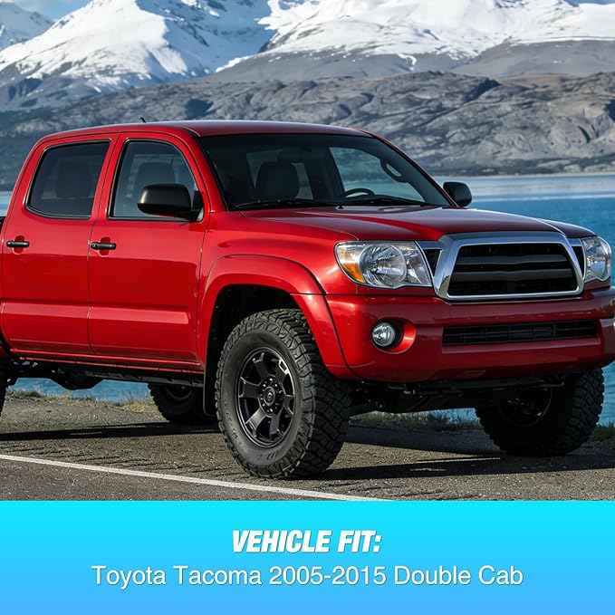 Nilight in Channel Rain Guards for Tacoma 2005 2006 2007 2008 2009 2010 2011 2012 2013 2014 2015 Double Cab Original Window Deflectors, Vent Window Visors-4PCS