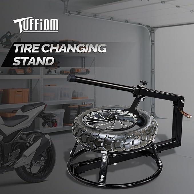 TUFFIOM Tire Change Stand for 16-21in Tires, Motorcycle Tire Changer, Dirt Bike Changing Stand Mount, Off-Road Vehicle Bead Breaker