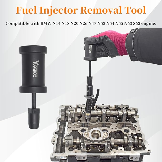 17PCS Camshaft Alignment Timing Tool Kit, Compatible with BMW N20 N26 Engine, with Flywheel Holder Tool & Balance Shaft Tool & Fuel Injector Remover Kit, 212831, 119340, 212830, 219548