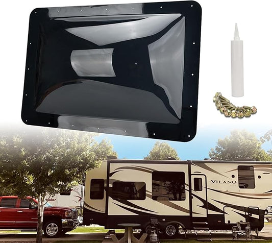 RV Skylight Outer Dome,18"x26" OD Universal Skylight Fits All Standard 14" x 22" Skylight Openings Replacement Travel Trailer RV Camper Truck (Smoke)